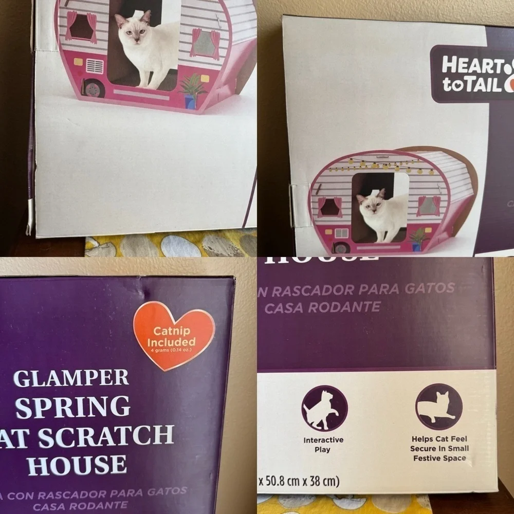 Aldi NIB Kitty Glamper Spring Cat Scratch house